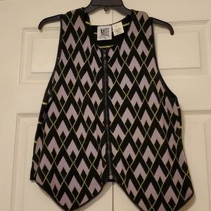 Mixed Blues Argyle Vest